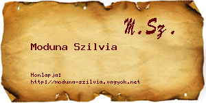 Moduna Szilvia névjegykártya