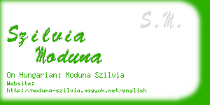 szilvia moduna business card